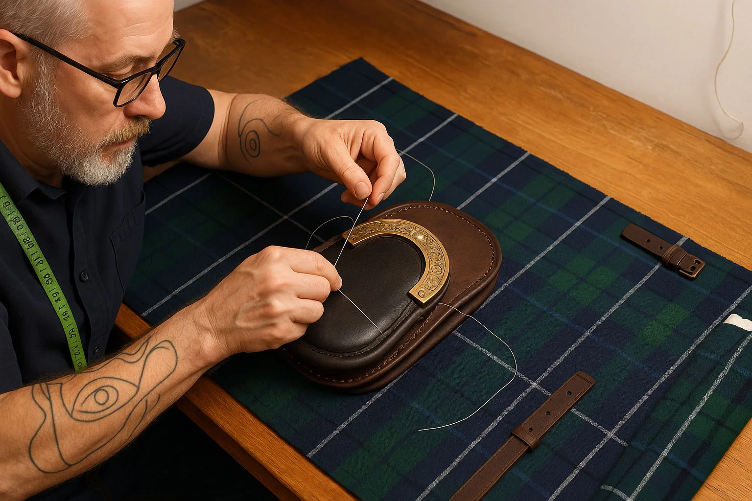 Highland Kilts Craft Artisan Handcrafting Traditional Kilt